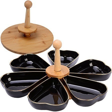 Менажница с ручкой вращающаяся 6 секции LORAINE (12116)