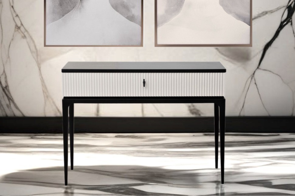 Консоль Este черно/серая 109*40*80см (TT-00012779)