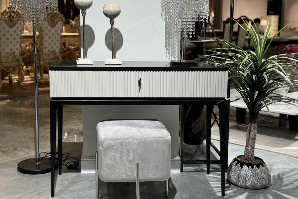 Консоль Эсте(Este) черно/серая 109*40*80см (TT-00012779)