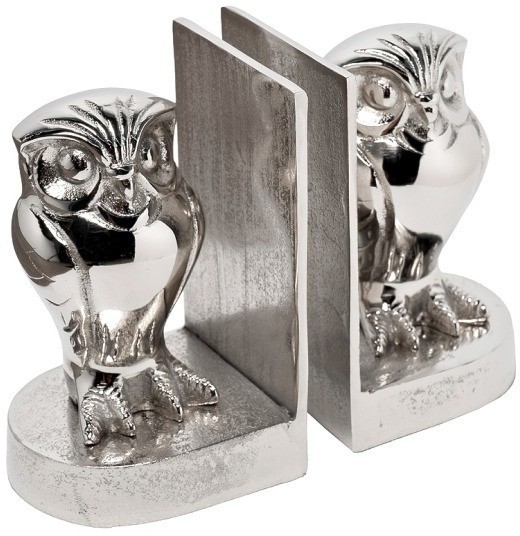 Держатель для книг "Совы" цвет хром 23*10*17,5см (TT-00010949)