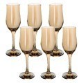 Набор бокалов для шампанского из 6 шт 200 мл Золотистый мёд (ME160-05)
