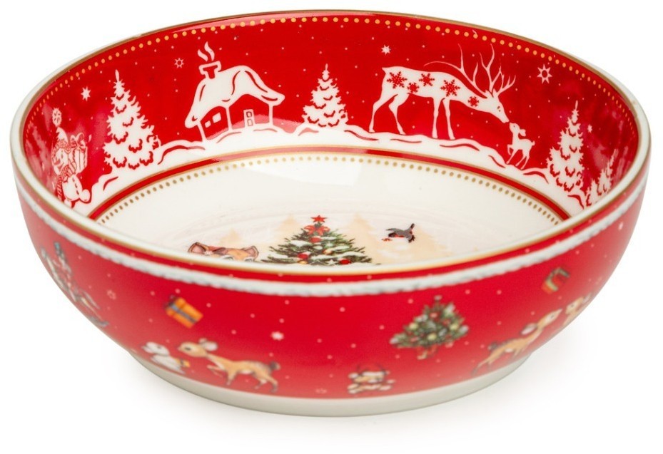 Салатник lefard "елка" 15,5*15,5*5 см 600 мл красный (85-1762-1)