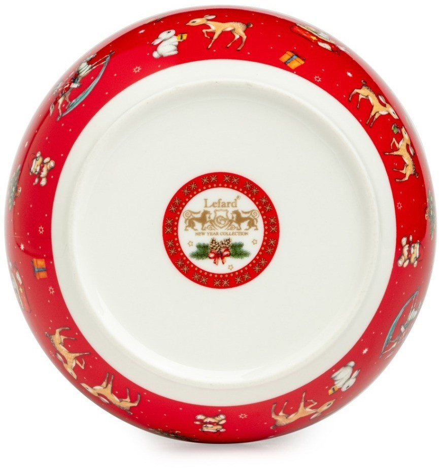 Салатник lefard "елка" 15,5*15,5*5 см 600 мл красный (85-1762-1)