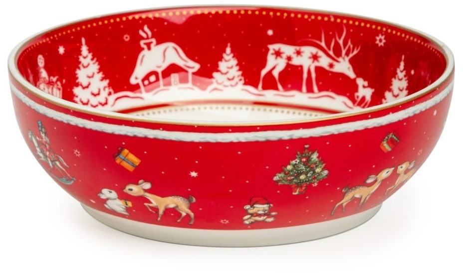 Салатник lefard "елка" 15,5*15,5*5 см 600 мл красный (85-1762-1)