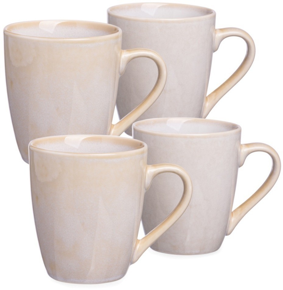 Набор кружек bronco "concept" 4 шт. 355 мл бежевый (576-1017)