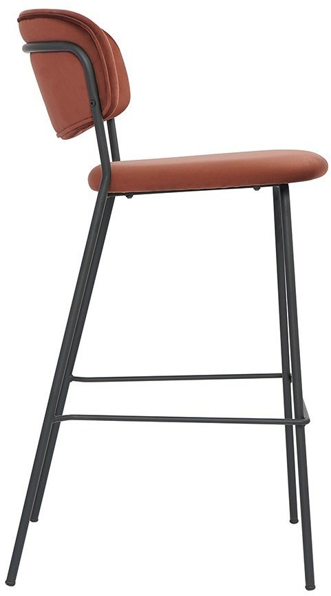 Стул барный eirill, велюр, кирпичный (75785)