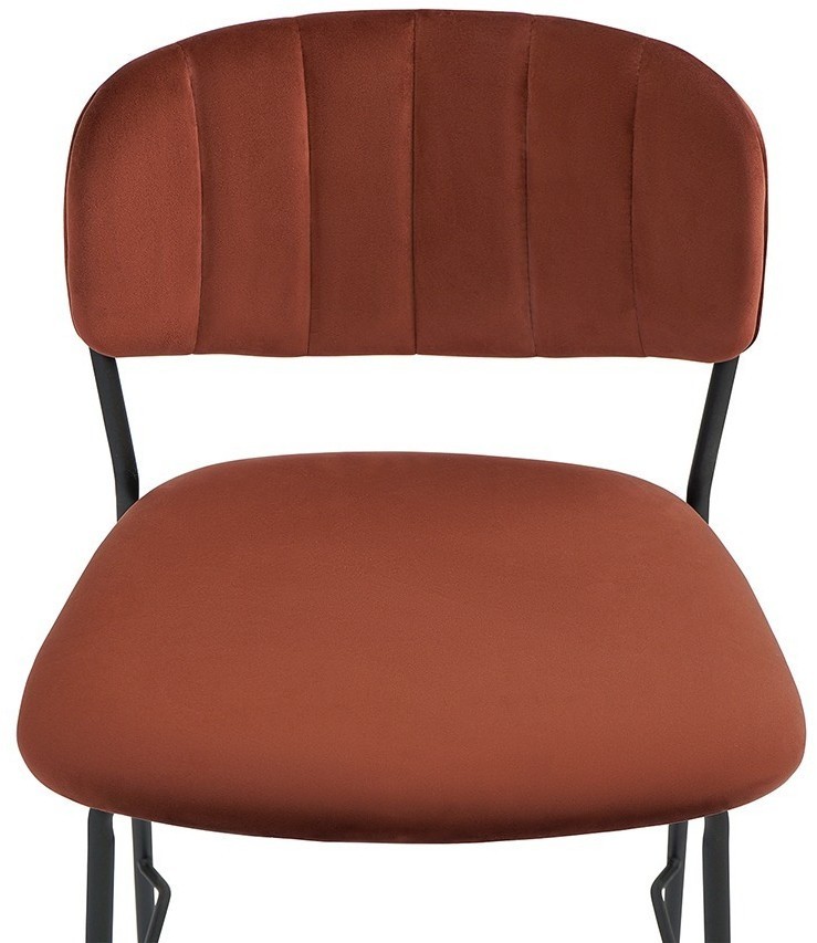 Стул барный eirill, велюр, кирпичный (75785)