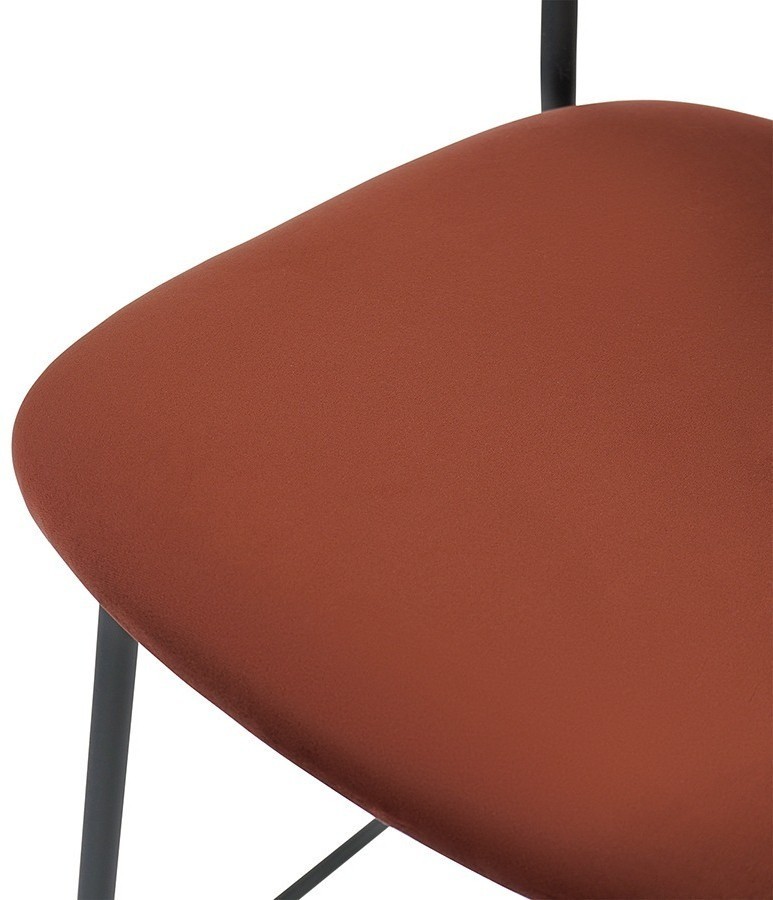 Стул барный eirill, велюр, кирпичный (75785)