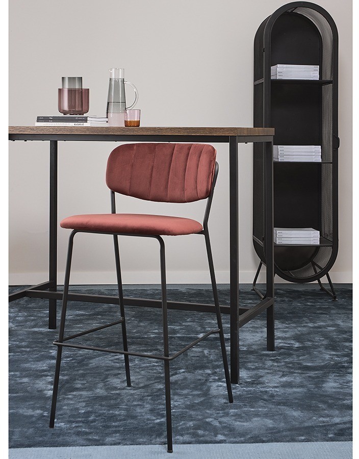 Стул барный eirill, велюр, кирпичный (75785)