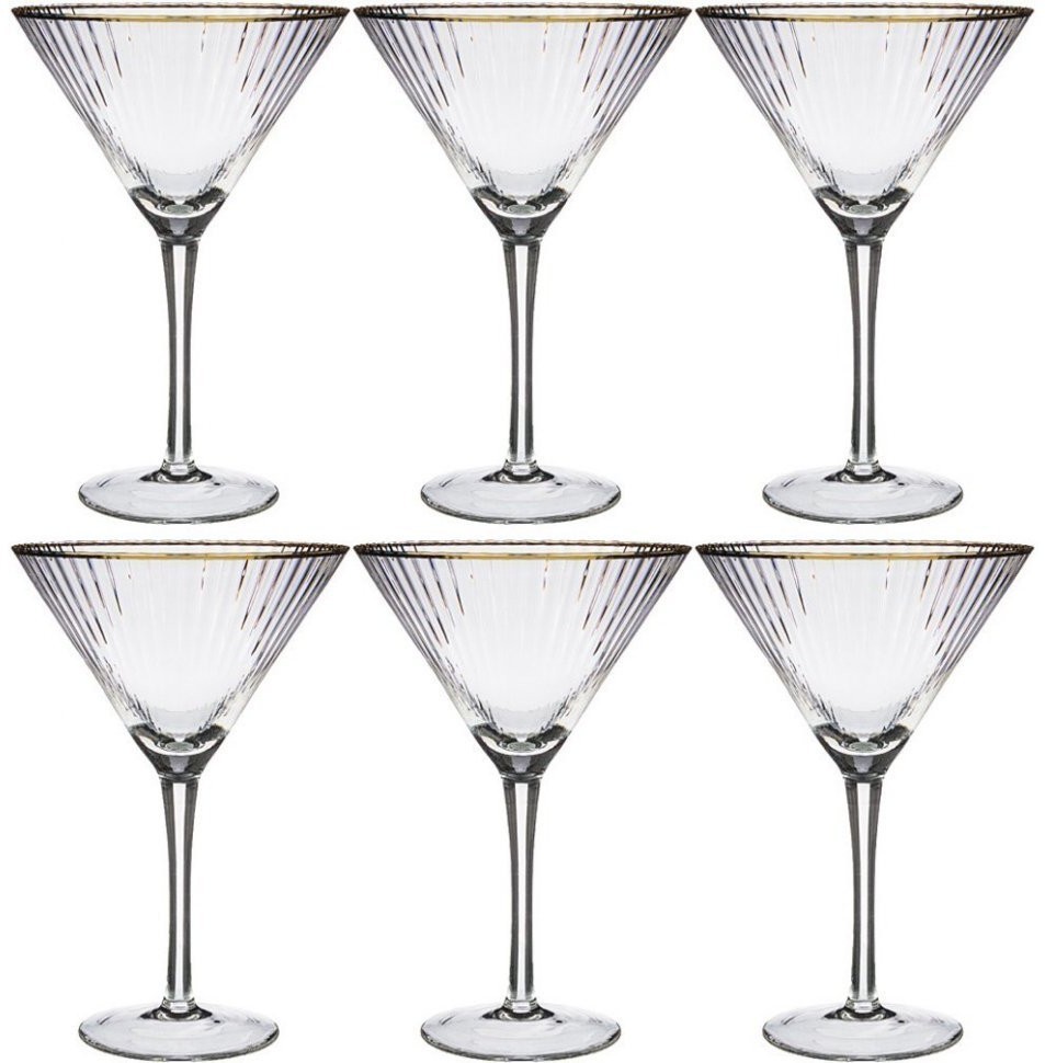 Набор бокалов для мартини из 6-ти шт. "рим" объем 350мл. высота 19см. Lefard (693-006)