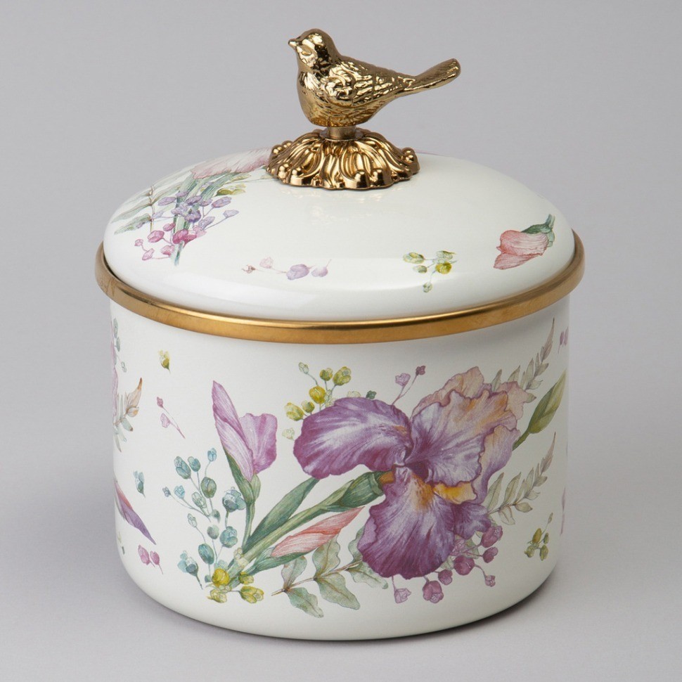 Банка для сыпучих продуктов agness, серия irises, 12 х 9см / 1,0л (950-581)