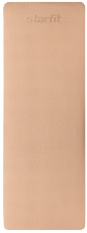 Коврик для йоги и фитнеса STARFIT FM-201, TPE, 183x61x0,4 см, персиковый/серый (2108059)