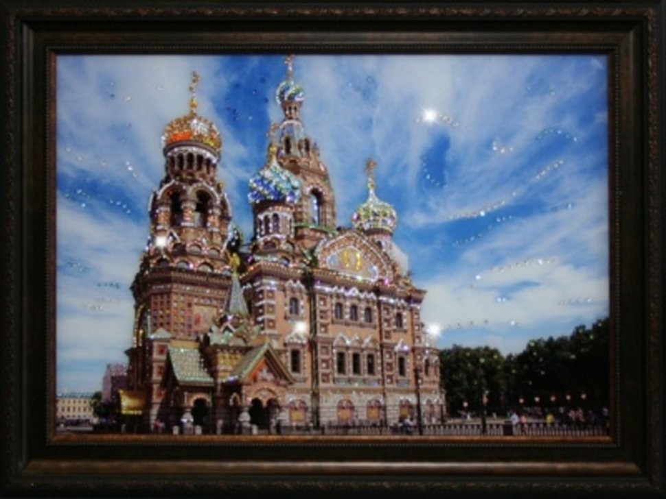 Картина Храм Спаса-на-Крови с кристаллами Swarovski (1419)