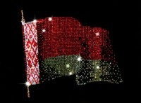 Картина Флаг Белоруссии с кристаллами Swarovski (1302)