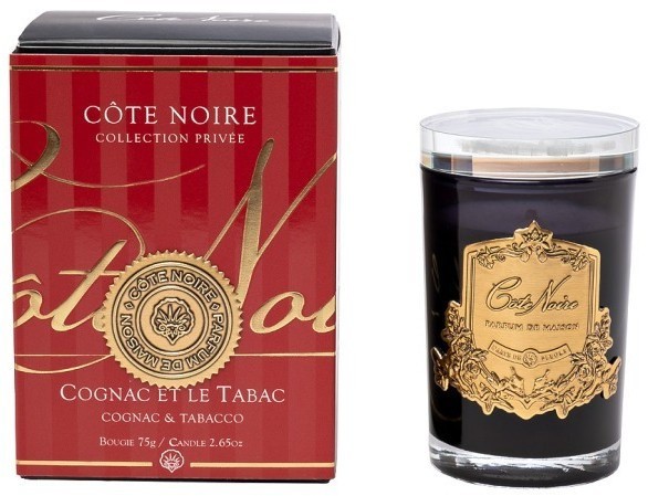 Свеча ароматическая Cognac/Tobacco в стакане в упаковке 75 гр. (TT-00012700)