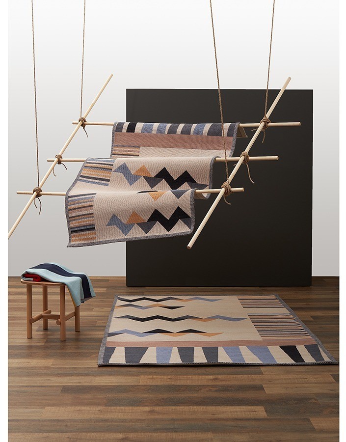 Плед из хлопка по мотивам нанайских орнаментов из коллекции cultural heritage, 130х180 см (76781)