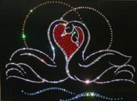 Картина Лебединая верность с кристаллами Swarovski (1194)
