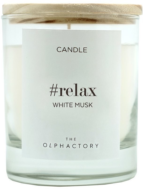 Свеча ароматическая the olphactory, relax, Белый Мускус, 40 ч (58389)