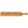 Блюдо деревянное lefard "native" 3 секции с ручкой 37,5*10,5*2 см (587-162)