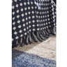 Покрывало из хлопка polka dots темно-синего цвета из коллекции essential, 180х250 см (76960)