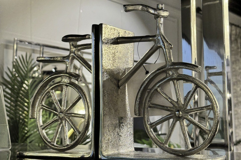 Держатель для книг "Велосипед" металл/хром 30*10*20см (TT-00007593)