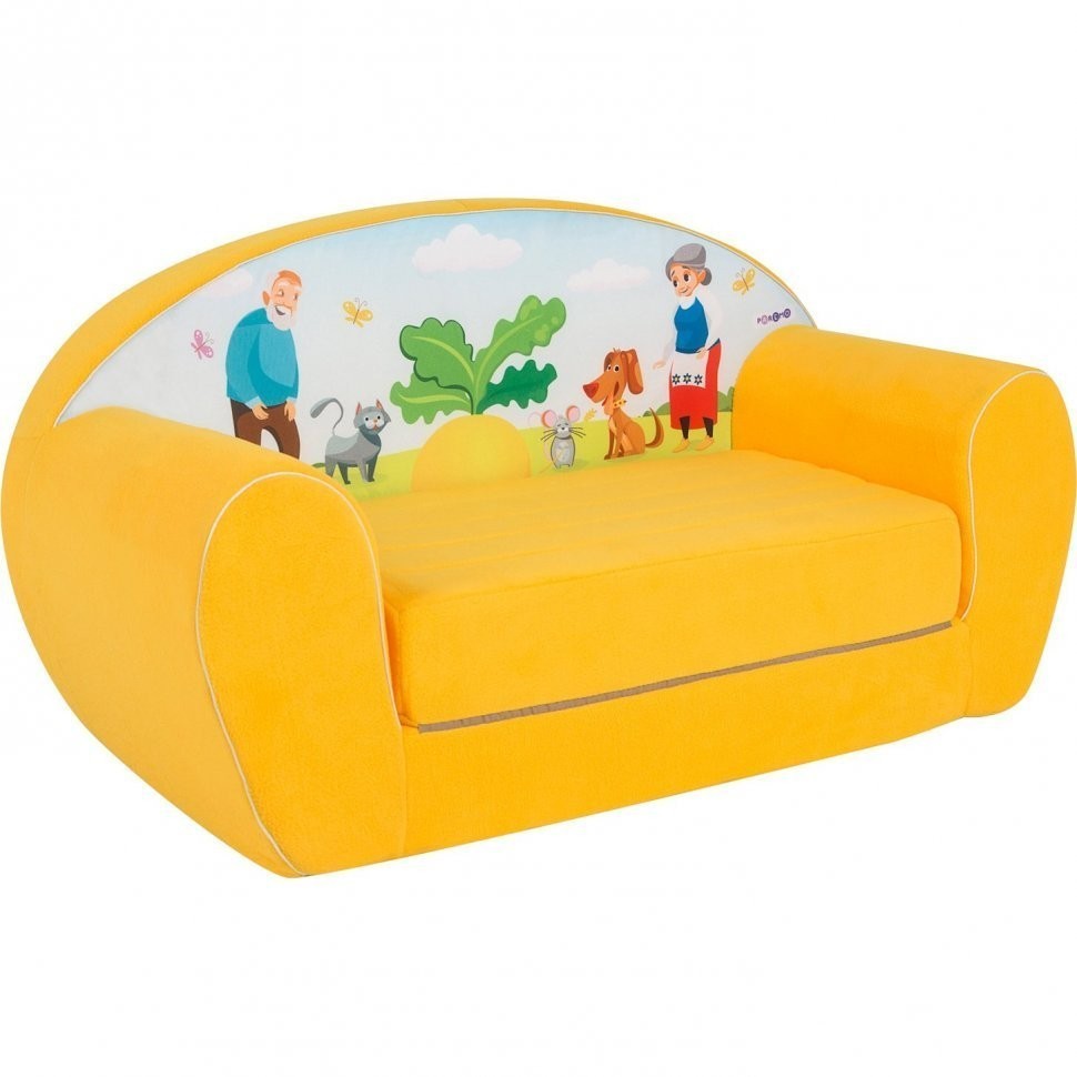 Раскладной бескаркасный (мягкий) детский диван серии "Сказки", Репка (PCR320-124)