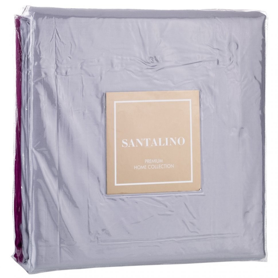 Кпб 2х сп "мозаика" хлопок 100%,фуксия+серый, сатин, SANTALINO (985-024)