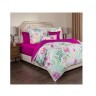 Кпб 2-х сп "тропикана",хлопок 100%,белый+фуксия,под175*215 -1шт., пр 240*240 -1шт., нав 70*70*5-2шт SANTALINO (985-241)