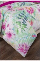 Кпб 2-х сп &quot;тропикана&quot;,хлопок 100%,белый+фуксия,под175*215 -1шт., пр 240*240 -1шт., нав 70*70*5-2шт SANTALINO (985-241)