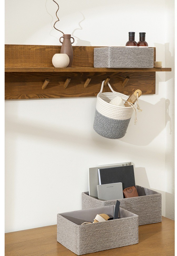 Корзина для хранения lian, 26х16х10 см, светло-серая (74854)