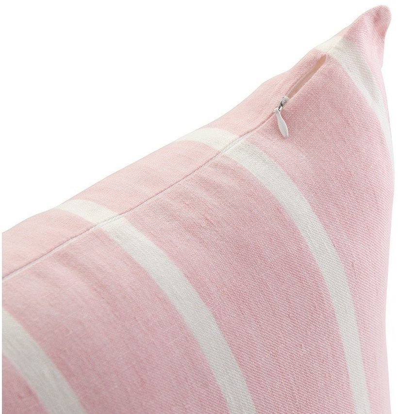 Чехол на подушку декоративный в полоску цвета пыльной розы из коллекции essential, 40х60 см (70958)