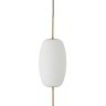 Лампа подвесная silk, 62хD20 см, белое опаловое стекло (68014)