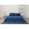 Простыня на резинке темно-синего цвета из коллекции essential, 180х200х30 см (73742)