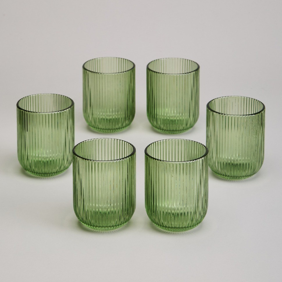 Набор стаканов "simplicity" green 6 шт. 270 мл / 9 см Lefard (675-107)