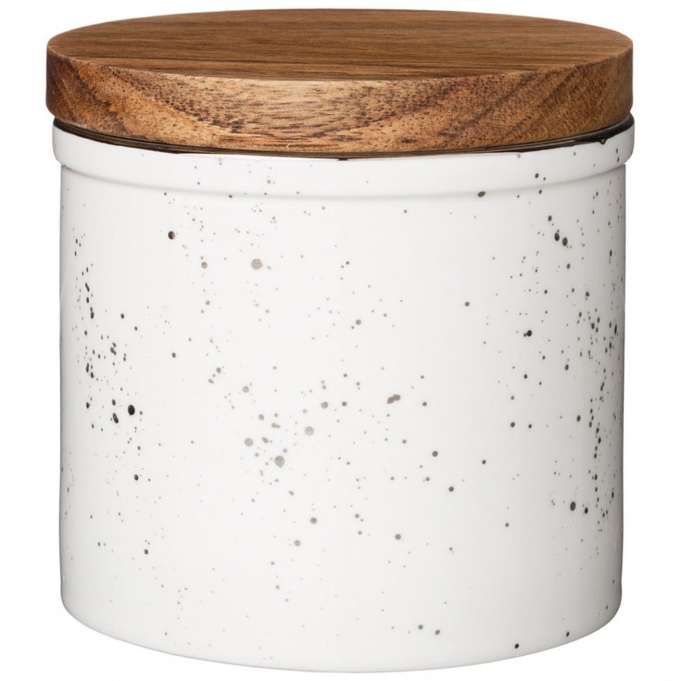 Банка с деревянной крышкой bronco "platinum" 9,5*9,5 см 300 мл (263-1149)