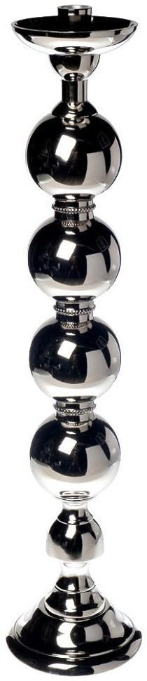 Подсвечник металлический цвет хром d12*57см (TT-00006330)