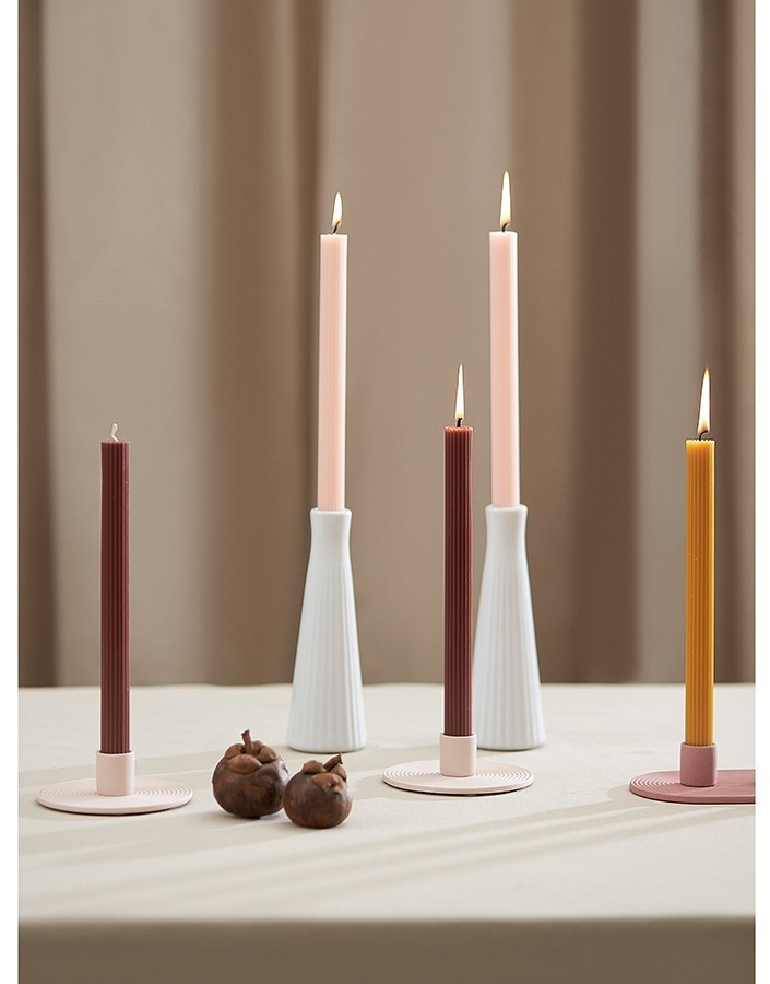 Набор из двух свечей коричневого цвета из коллекции edge, 24,5 см (77660)