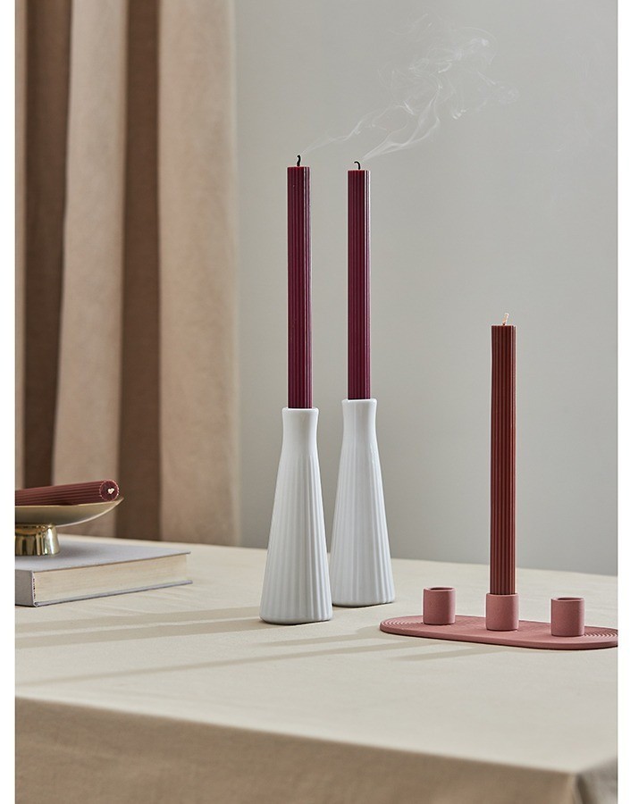 Набор из двух свечей коричневого цвета из коллекции edge, 24,5 см (77660)