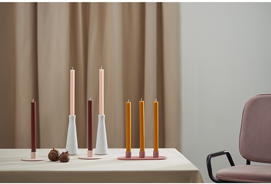 Набор из двух свечей коричневого цвета из коллекции edge, 24,5 см (77660)