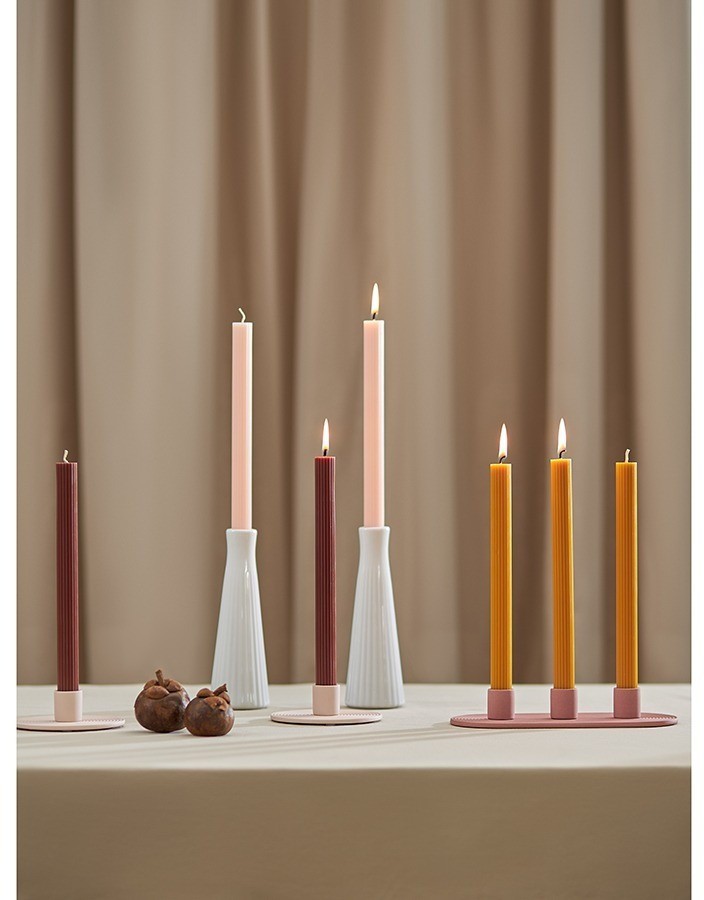 Набор из двух свечей коричневого цвета из коллекции edge, 24,5 см (77660)