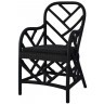 Полукресло FG-30569, ротанг, текстиль, Black, ROOMERS FURNITURE