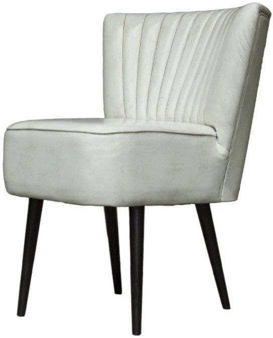 Стул Майк MIKE DINING/ANTIQUE WHITE, каркас массив дуба, обивка натуральная кожа, Antique white, ROOMERS FURNITURE