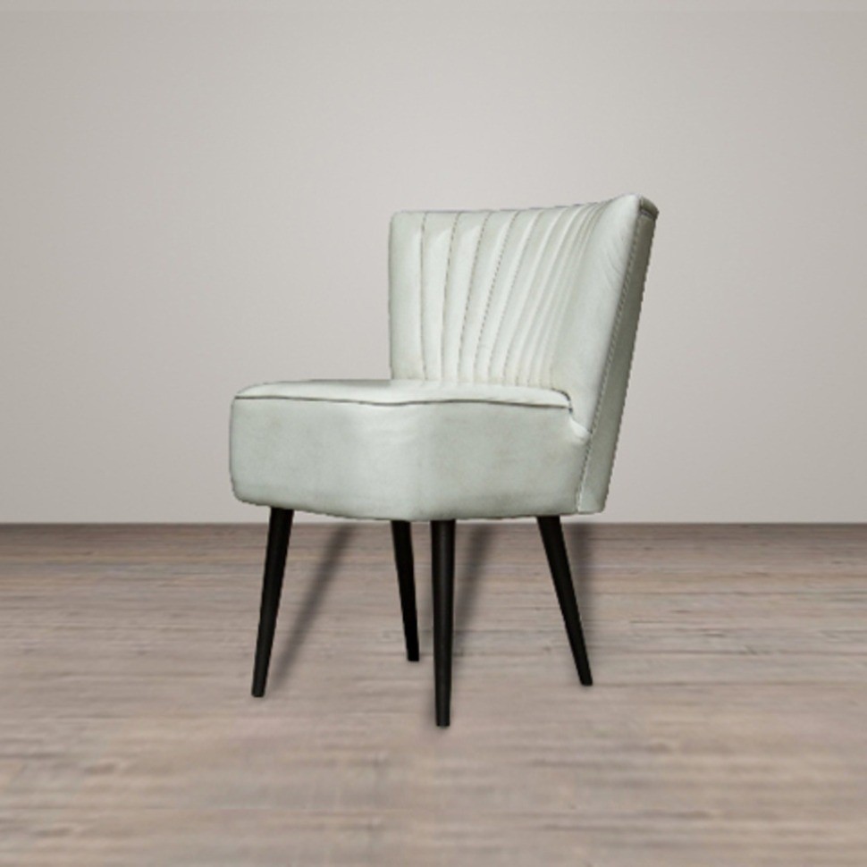 Стул Майк MIKE DINING/ANTIQUE WHITE, каркас массив дуба, обивка натуральная кожа, Antique white, ROOMERS FURNITURE