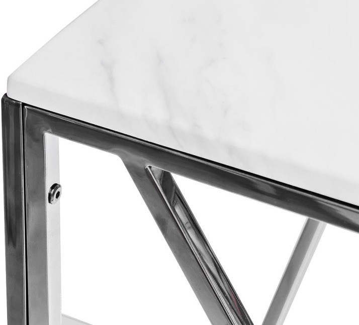 Стол журнальный иск.мрамор/темн.хром 50*50*50см (00003056)