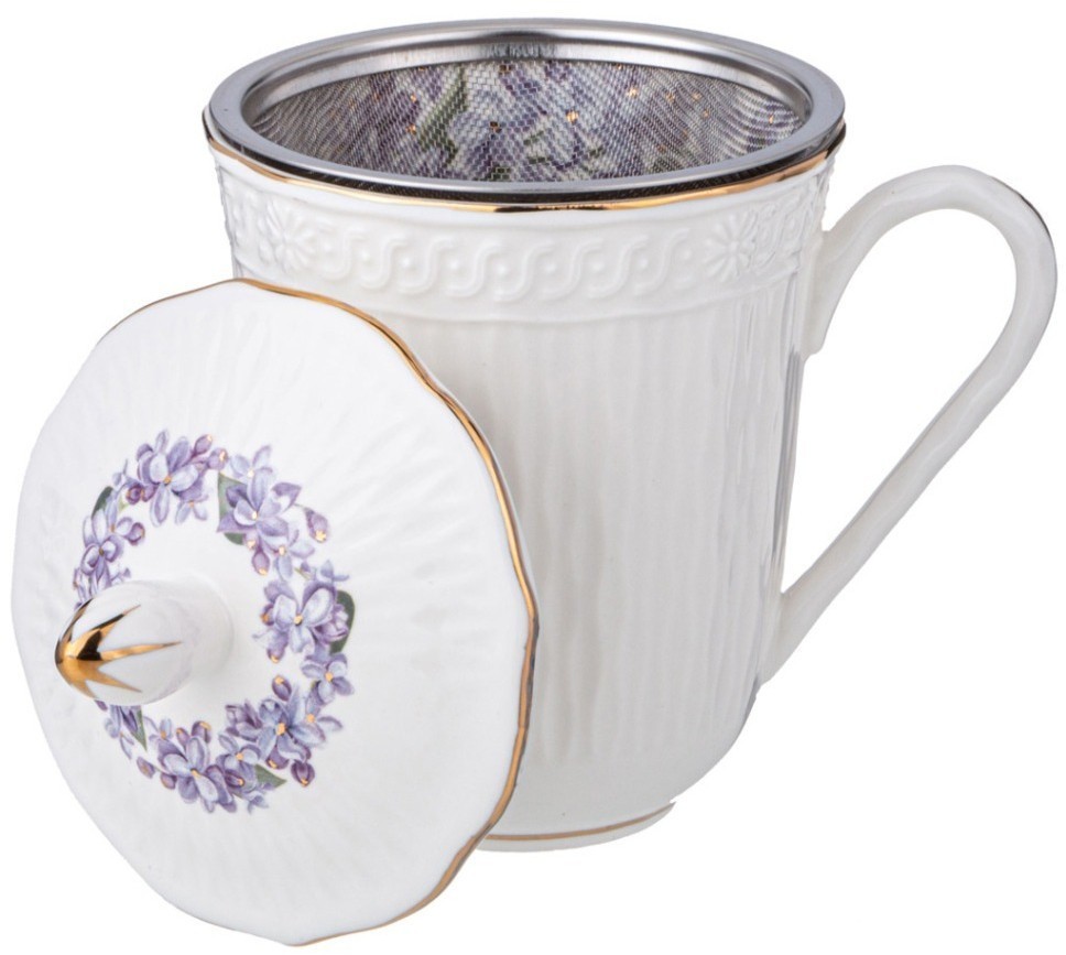 Кружка заварочная lefard "lilac" с крышкой и ситом 350 мл (760-798)