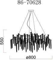 Люстра d.80*45см, металл цвет серебро (TT-00012986)
