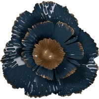 Декор настенный Цветок золотисто-голубой 23,5*23,5*6,4 (TT-00001945)