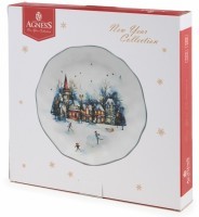 Тарелка обеденная agness &quot;с новым годом!&quot; 28*4 см (358-2334)