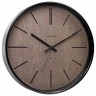 Часы настенные Troykatime (Troyka) круг коричневые черная рамка 30,5х30,5х5 см 455741 (89888)