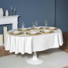 Скатерть  160х220 cm овальная, "феерия. серебро", цвет: белый, tm lefard, полиэстер 100% (986-004-28)